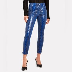 RTA Prince python embossed leather pants 25